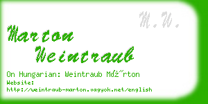 marton weintraub business card